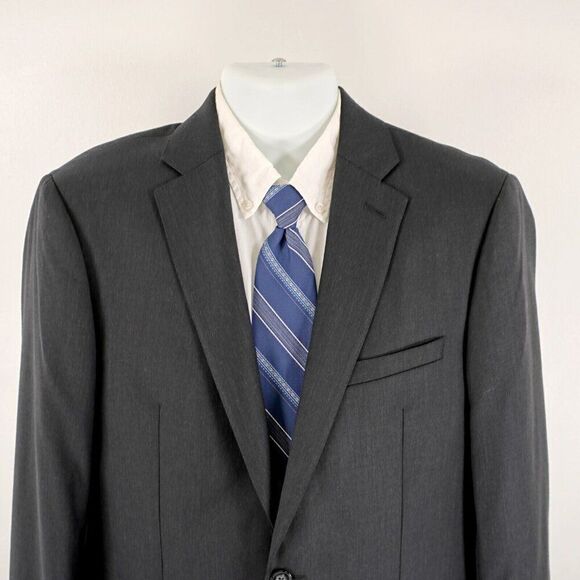 Calvin Klein Wool Gray 2 Button Blazer‎ 40S Tagged 42R - Picture 1 of 13